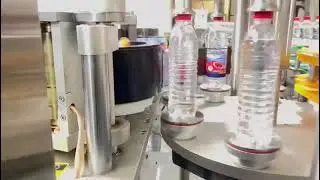 High speed rotary type hot glue melt labeling machine for water line Romania customer