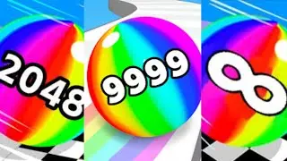 Ball Run 2048 vs Number Ball Blend Challenge 4096C wall vs Ball Run Infinity Max Level Gameplay 👌 😎