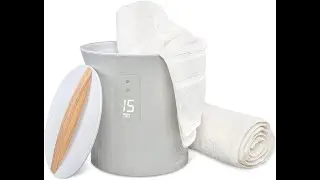 Live Fine Towel Warmer | Bucket Style Luxury Heater with LED Display, Adjustable Timer, AutoShut-Off