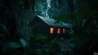 Cozy Cabin in the Rain 🌧️ | Ambient Forest Sounds for Sleep, Relaxation & Focus. #AmbientMusic