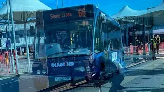 HOOVERING BEAST! Diamond Bus WM 20741 YJ60 KBP. Optare Solo M880SL. Route 66