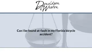 Can I be found at-fault in my Florida bicycle accident?