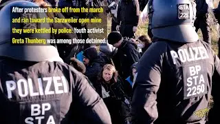 Eco-Activists Incl. Greta Thunberg Kettled by Police Near German Coal Mine