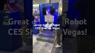 Robot Delivery System can climb stairs up and down! CES Show Las Vegas 2024. MOBINN Company.