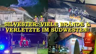 [SILVESTER 2023: VIELE BRÄNDE & VERLETZTE] - FEUERWEHREN im SÜDWESTEN im DAUEREINSATZ - | FEUERWERK