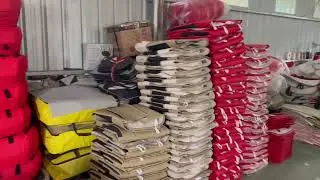 Car seat covers are ready for shipment.