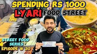 1000 RUPEES STREET FOOD CHALLENGE in LYARI KHADDA MARKET EP#20