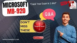 MB-920 | Важные вопросы экзамена | Основы Microsoft Dynamics 365 (ERP) | 100% СДАЧА | Бесплатный PDF