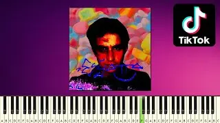 ElyOtto - SugarCrash (Popular On TikTok)- PIANO TUTORIAL