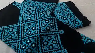 Gujarati work three piece|kuch work|Sindhi embroidery dress|Hand embroidery dress design