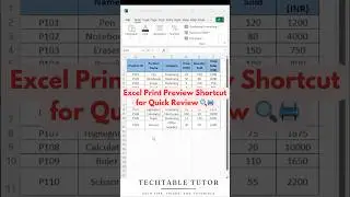 How to Quickly Access Print Preview in Excel Using This SUPER Shortcut!#excel #excelshorts