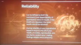 Validity and Reliability 