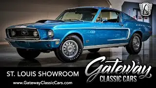 1968 Ford Mustang GT R Code Fastback Gateway Classic Cars St. Louis #8681