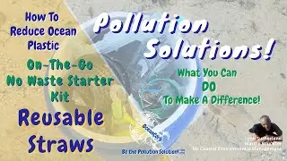 How To Reduce Ocean Plastic ~ On-The-Go No Waste Starter Kit ~ Reusable Straws