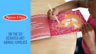 Melissa & Doug On the Go Scratch Art: Animal Families Hidden-Picture Pad