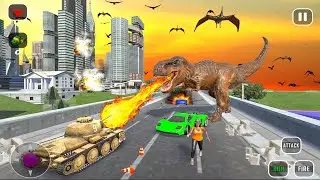 Angry Dinosaur City Attack - Android Gameplay