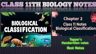 Class 11th Biology Notes|Biological Classification|The Learn&Grow
