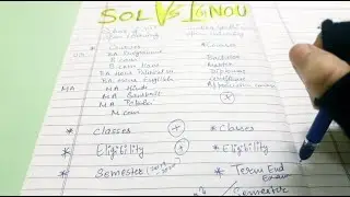 SOL VS IGNOU {School of Open Learning VS Indira Gandhi Nation Open University}
