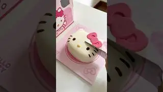 Eat giant hellokitty cake with me #asmr #food #icecream #cake #sanrio #satisfying #hellokitty