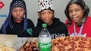 Mukbang with My Kids: Domino's Feast & Fun Family Moments | Vlogtober Day 6