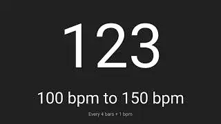 Rock Beat. From 100 to 150 bpm. #metronome #metronomebeats