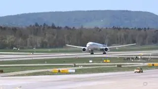 . Thai Airways Boeing 777-3AL/ER [HS-TKO] Departing Zurich Kloten, Switzerland