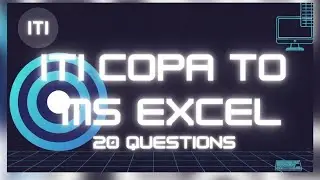 MS Excel Top 20 Questions for ITI COPA | ITI Training Officer Exam Special | Must Watch!