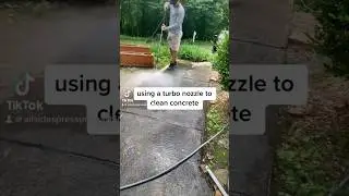 Pressure Washing Concrete With A Turbo Nozzle