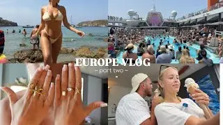 EUROPE VLOG PART 2 | shopping in France, Monaco, kayaking in Mallorca, cruising, Barcelona & more