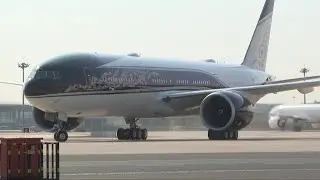 Arriv&eacute;e du pr&eacute;sident Teodoro Obiang Nguema Mbasogo &agrave; Beijing pour une visite d'&Eacute;tat jusqu'au 31 mai
