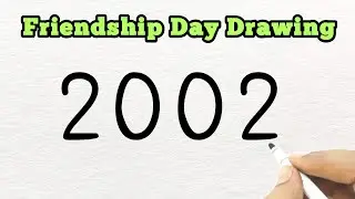 Beautiful Happy Friendship Day Drawing | How to Draw Happy Friendship Day | Best Friend Drawing