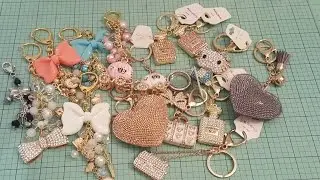 Super gorg purse dangles & rhinestone keychain hauls from online!