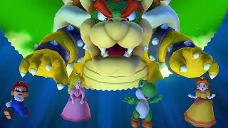 Mario Party 10 - Bowser Party - Mushroom Park (Team Mario) - Mario Peach Yoshi Daisy