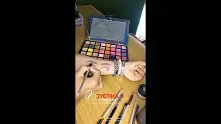Eyemakeup on hand / half cutcrease eyemakeup / simple eyemakeup tutorial #beautyfix#beautytutorial