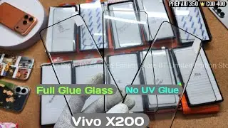 Vivo X200 Full Glue Tempered Glass ! Vivo X200 Premium Tempered Glass