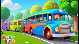 Baby Bus Races the Big Train | Fun and Colorful Kids Nursery Rhyme Animation