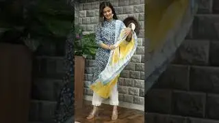 Sanganeri Prints Bandhani Three Piece Suit Set Grey Colour | Bandhej Suits Online Jaipur
