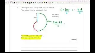 Circle Area and Circumference Topic Test GCSE Maths Foundation Exam Questions Revision