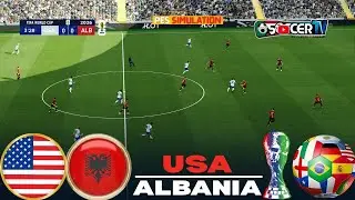 USA vs Albania| FIFA World Cup 2026 Simulation | Full Match & All Goals | PES 2021 Gameplay