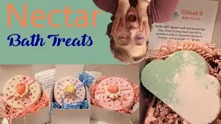 Nectar Bath Treats Waffle & Cloud 9 Bath Bombs ~ Unboxing, Review & Use