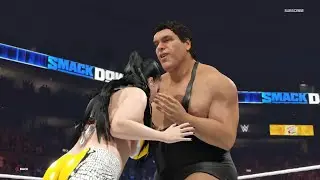 Andre The Giant VS Chyna Serious Fight In Smack Down WWE #trending #viral #wwe #viralvideo