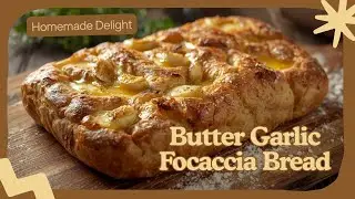 Big Bubble, NO-Knead Garlic Butter Focaccia | Soft, Easy & Cozy!