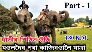 PART - 1 : MANGALDAI TO KAZIRANGA - ELEPHANT SAFARI  (180 K.M.)