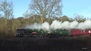 34028 Eddystone 1Z87 The Bath and Bristol Christmas Express Three Bridges to Bath 131225