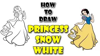 How To Draw Princess Snow White Step By Step Drawing | D4Drawing