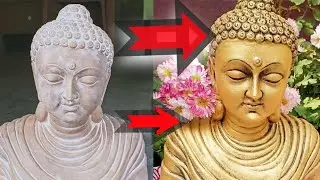Old clay statues made the colour of the old gold statue !!!