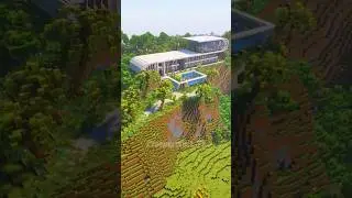 Minecraft: Современный роскошный особняк на скале! | Покадровая съемка | #minecraft #minecraftbui...