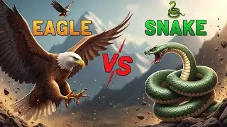 EPIC EAGLE 🦅 VS SNAKE 🐍 Fight in Rocky Mountains! | Wild Animal Battle