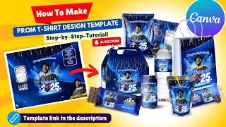 8x Viral Graduation Party Favor Editable Design Bundle, Grad Party Favor Design Canva Templates