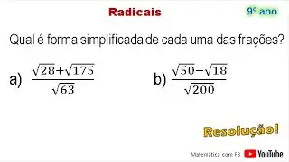 Qual é forma simplificada de cada uma das frações?